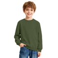 thumbnail image 3 of YOUYEDIAN Kids Long Sleeve Shirts Casual Soft Solid Color Pullover Top, 3 of 5