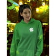 thumbnail image 2 of Tstars Womens Irish Shamrock Pocket Size Clover St Patricks Day Shirts Gift for Her Irish Shirt Pride Proud Irish Women Hoodie, 2 of 6
