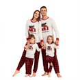 thumbnail image 1 of Noël Parent-Enfant Famille Tenue Plaid Impression Lettre Classique Pyjama Col Rond, 1 of 4