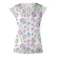 thumbnail image 4 of Blusa de encaje sin mangas con cuello en V para mujer de moda Camiseta con estampado floral Tops sueltos Pompotops  hkajfhjk463808, 4 of 5