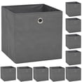 thumbnail image 1 of Cajas de almacenamiento VidaXL de tela no tejida, 10 unidades, gris, 32 x 32 x 32 cm, 1 of 7