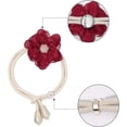 thumbnail image 4 of ABCISI Curtain Ties, Lotus Flower Curtain tiebacks holdbacks Holder for Curtain Decoration in Summer for Bedroom Decorations (RED), 4 of 15