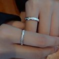 thumbnail image 3 of Anillos de pareja TANGJMXG abiertos de alta gama de plata esterlina S925 regalo de San Valentín, 3 of 5