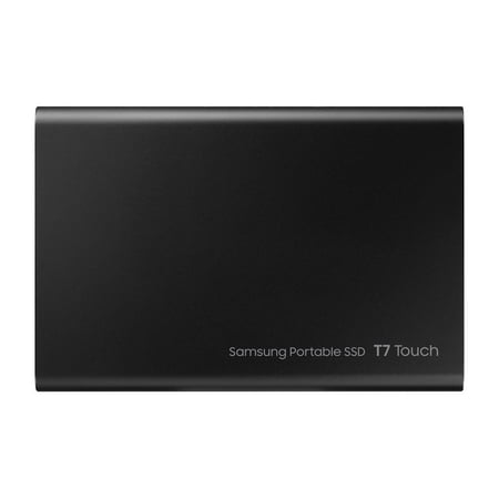 Samsung - T7 Touch 1TB External USB 3.2 Gen 2 Portable SSD with Hardware Encryption - Black