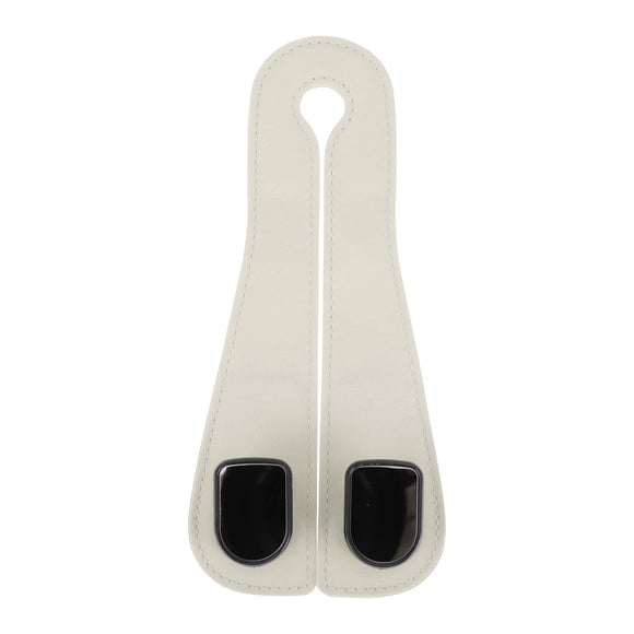 Unique Bargains Universal Car Seat Headrest Hook for Purses and Bags Beige White 6.69"x3.03"