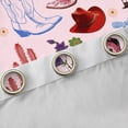 thumbnail image 4 of Feelyou Girly Pink Cactus Blackout Curtains Set of 2 (52x84 Each), Kawaii Cowgirl Boot Hat Window Curtains, Western Princess Style Curtains and Drapes, Blackout Curtains Bedroom Decor, 4 of 6