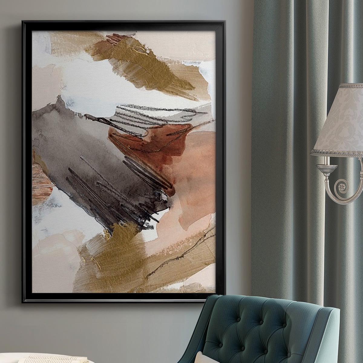 Antique Gold III Premium Framed Print, in Gold, Black, or Silver - Ready to Hang