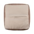 thumbnail image 4 of LR Home Medium Solid Farmhouse Indoor Cube Pouf, Beige, 18" x 18" x 18", 4 of 6