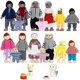 thumbnail image 1 of Juego familiar de casas de muñecas de madera ONEST, 20 piezas con accesorios, 1 of 7