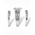 thumbnail image 2 of PalmBeach Jewelry 4.56 TCW Marquise-Cut Cubic Zirconia 3-Piece Bridal Ring Set in Yellow Gold-Plated or Platinum-Plated Sterling Silver, 2 of 6