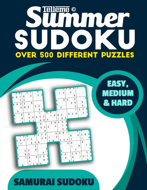 summer sudoku samurai sudoku easy medium and hard over 500 puzzles paperback walmart com