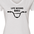 thumbnail image 4 of Inktastic Life Behind Bars BMX Women's V-Neck T-Shirt, 4 of 5