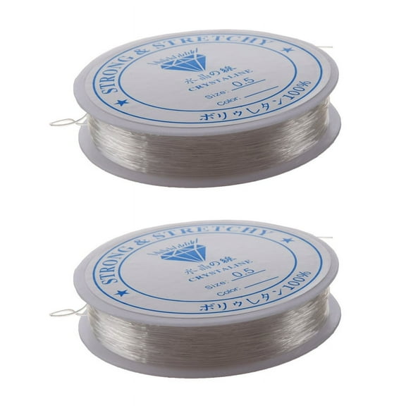 2X 20 Meters Spool of Crystal Clear Strong Beading Thread Cord Wire Jewellery Making Stringing Necklaces Bracelets