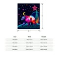 thumbnail image 3 of Vibrant Cosmic Bear Flannel Blanket - Soft Warm Pattern for Sofa Travel Bed & Chair - Cozy Night Sky Design, 3 of 5