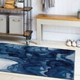 ReaLife Rugs Machine Washable Printed Abstract Contemporary Blue Eco ...