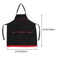 thumbnail image 2 of Homoyoyo Black Apron for Hair Cutting and Hairdressing, Salon Use with Adjustable Neck Strap for Comfortable Fit, 2 of 8