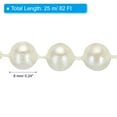 thumbnail image 2 of Guirnalda de Perlas Falsas Uxcell de 6 mm, Cadena de Perlas de 82 pies, Rollo de Perlas, Beige, 2 of 6
