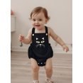 thumbnail image 6 of BemeyourBBs Baby Sleeveless Romper Black Cat/Ghost/Ghost Face Embroidery Jumpsuit, 6 of 8