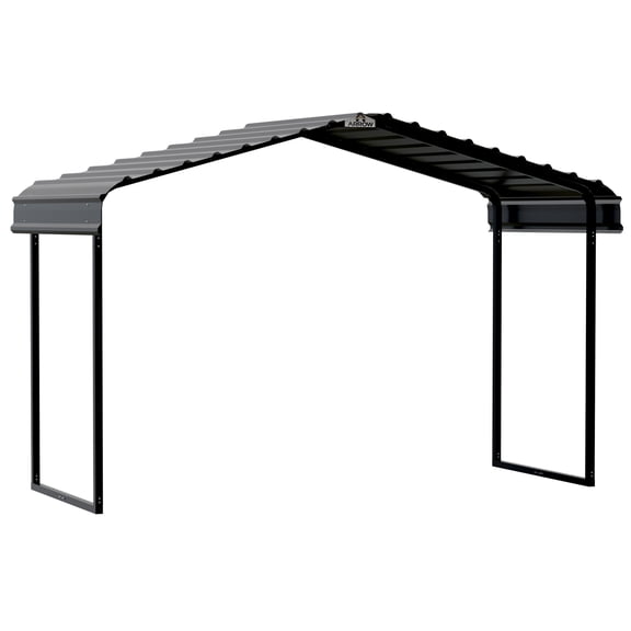 Arrow 12 x 6 x 7 ft Charcoal Metal Canopy