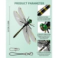 thumbnail image 7 of Dragonfly Clips for Bugs Repellent, 3D Artificial Dragon Fly, Lifelike Outdoor Hanging Ornament Garden Decor, Durable Fake to Keep Away Yard Ornaments Hat Golf Moving, 7 of 7