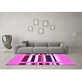 thumbnail image 3 of Ahgly Company Indoor Round Abstract Pink Contemporary Area Rugs, 7' Round, 3 of 4