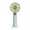 Green, variant on Quiet Type-C USB rechargeable battery-operated 6-speed pocket table fan for outdoor travel and camping.