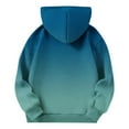 thumbnail image 4 of Teen Girls Boys Hoodies Kids Ombre Color Oversized Loose Pullover Hooded Sweatshirts Cute Preppy Clothes 4-14 Years, 4 of 9