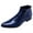 Blue, variant on Santimon Men Crocodile Pattern Leather Boots Fashion Ankle Boots Casual Chukka Boots Blue US 13