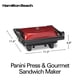 thumbnail image 2 of Sandwichera Hamilton Beach Roja Parrillas Antiadherentes para Cualquier Espesor de Sándwich Hamilton Beach NA, 2 of 8