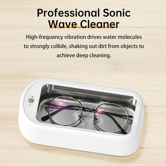 Sonic Cleaner,Button 2 640ml With One Silver/ Retainer/ Cleaner With Steel Inner Professional Cleaner Sonic Cleaner Bands/ Denture/ Shaver Retainer/ Watch Stainless Steel 48khz Professional