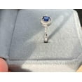thumbnail image 5 of HeartsAndYou 1.6ct Natural Blue Sapphire & Diamond Halo Ring 100% REAL 14k SOLID White Gold, 5 of 8