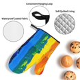 thumbnail image 3 of Pofeuu Rainbow Colored Print Oven Mitts and Pot Holders 4 pcs Set,High Heat Resistant 500 Degree Extra Thicken Long Kitchen Cotton Oven Glove for Cooking, 3 of 6