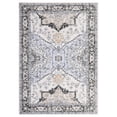 thumbnail image 2 of Aoile 9x12 Washable Area Rugs Vintage Floral Distressed Carpet Non Slip Soft Low Pile Accent Rug for Bedside Dining Room Bedroom Living Room Dorm, Gray Blue, 2 of 7
