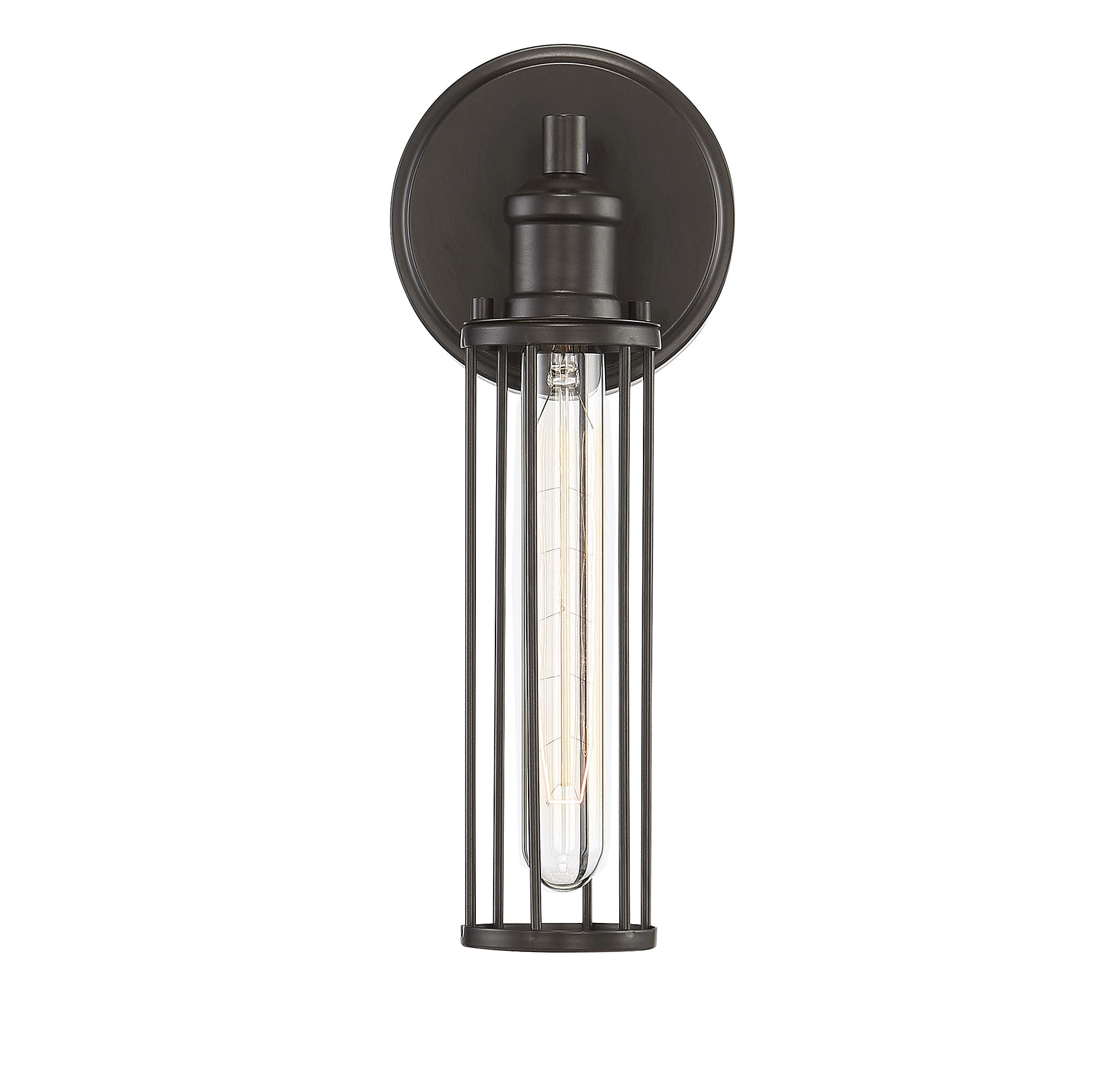 Contemporary Transitional Bulb Included Vanity Lighting JONATHAN Y JYL7429A August 7.75 1 Metal Shade Wall Sconce for Bedroom Livingroom Bathroom Brass Gold