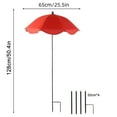 thumbnail image 3 of Plant Umbrella Large 26 Inch Garden Parasol, 1 Pack Adjustable Height Scalloped Edge with H-Stake UV50+ Shade Sun & Rain Protection Umbrella for Outdoor Potted Plants & Flower Beds, 3 of 5
