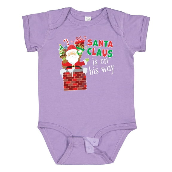 Inktastic Santa Claus Is On His Way Christmas Boys or Girls Baby Bodysuit