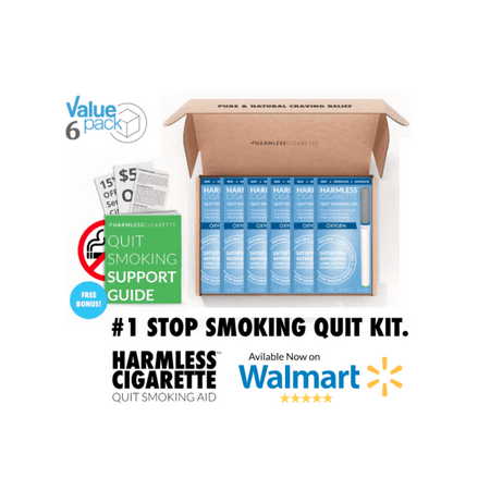 Harmless Cigarette,Oxygen,Nicorette Alternative & Quit Smoking Aid,6pk