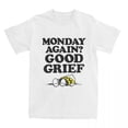 thumbnail image 5 of Camisetas para hombre y mujer, de Peanuts, Charlie Brown, Monday Good Grief, Snoopy, 100 % algodón, camisetas de manga corta con cuello redondo, idea de regalo, 5 of 5