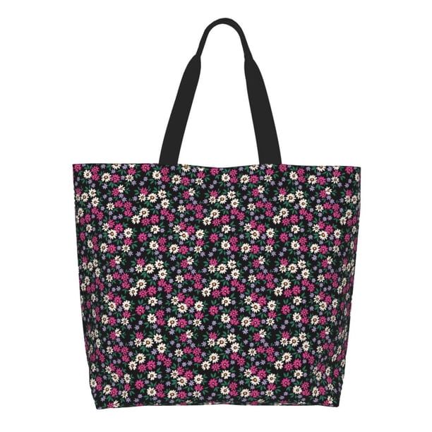 Disketp Daisies Flowers Bolsa Tote Estampada para Mujer, Bolso de Hombro y de Mano para Compras y Viajes