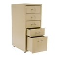 thumbnail image 6 of 5 Tiers Office Storage Cabinet Modern Bedroom Storage Cabinet Movable Cabinet Beige, 6 of 12