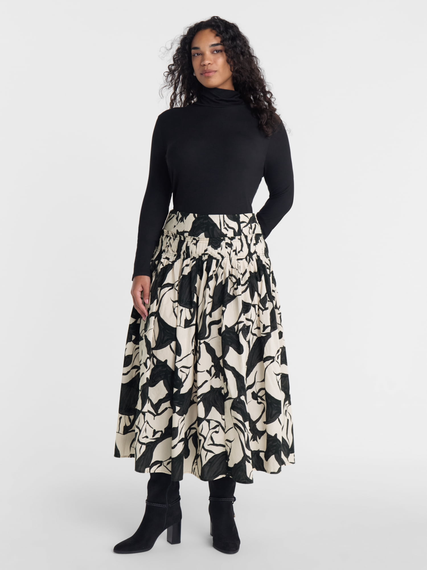 Scenario Women's and Women's Plus Drop Waist Skirt, Sizes 0-28W