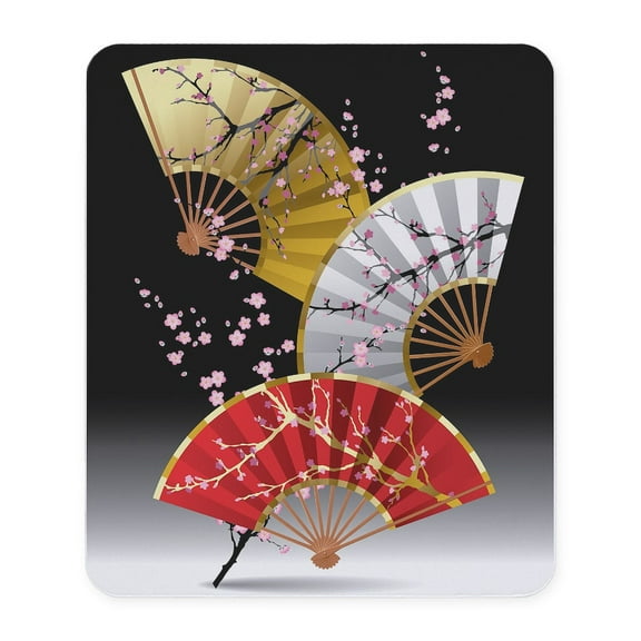 CafePress - Japanese Cherry Fans Mousepad - Non-slip Rubber Mousepad, Gaming Mouse Pad