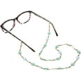 thumbnail image 2 of Beaded Eyeglass Chain Holder, Face Mask Lanyard Holder, Fashion Lanyard Necklace in Gold Portia-AQ, 2 of 7
