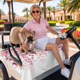 thumbnail image 3 of Golf Cart Seat Covers for 2 Seater,Pink Eucalyptus Leaves Microfiber Cart Seat Towel Blanket,Summer Botanical Watercolor Absorbent Breathable Non Slip Bench Seats Protector for Golf Course 51"x31", 3 of 9