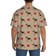 thumbnail image 3 of Fotbe German Shepherd Dog Camisa Estampada de Manga Corta para Hombre, Casual de Verano, Estilo Playero, Sin Arrugas-3X-Large, 3 of 5