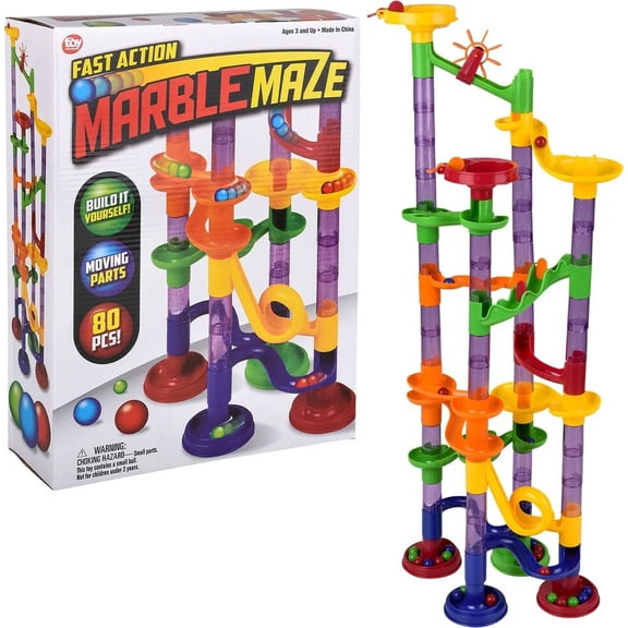 Fast Action Marble Maze Run 80 pc Set