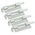 thumbnail image 1 of Unique Bargains Spring Loaded Latch Pin, 4 Pack 3.46' - 304 Stainless Steel Spring Latch, Right-Handed with Hole (Silver), 1 of 5