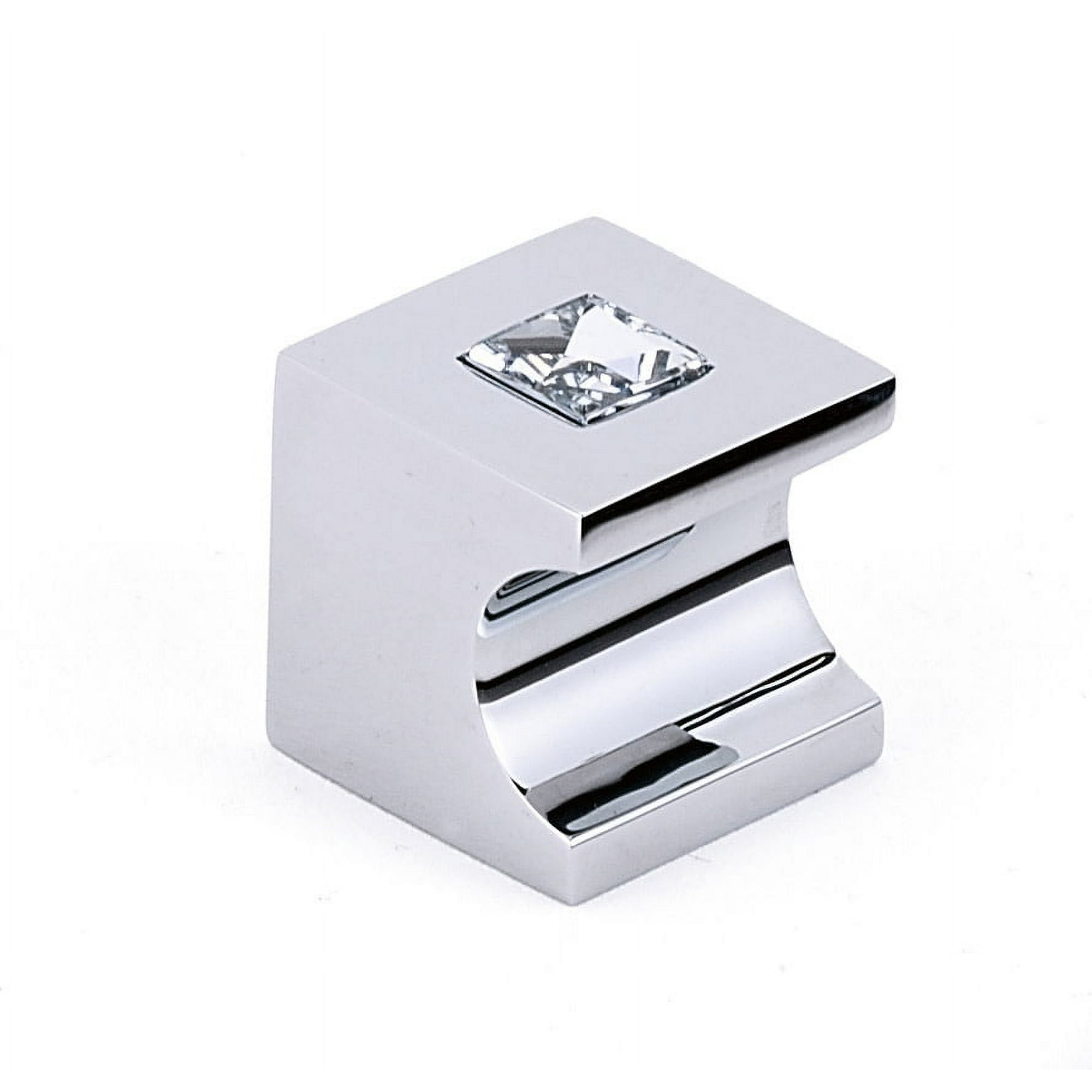 Swarovski Crystal Square Knob Polished Chrome 1 H x 1 W x 1 D