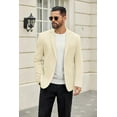 thumbnail image 3 of COOFANDY Mens Plaid Blazer Casual Sports Coat Stylish Sports Jackets Notch Lapel Knit Suit Jacket, 3 of 9