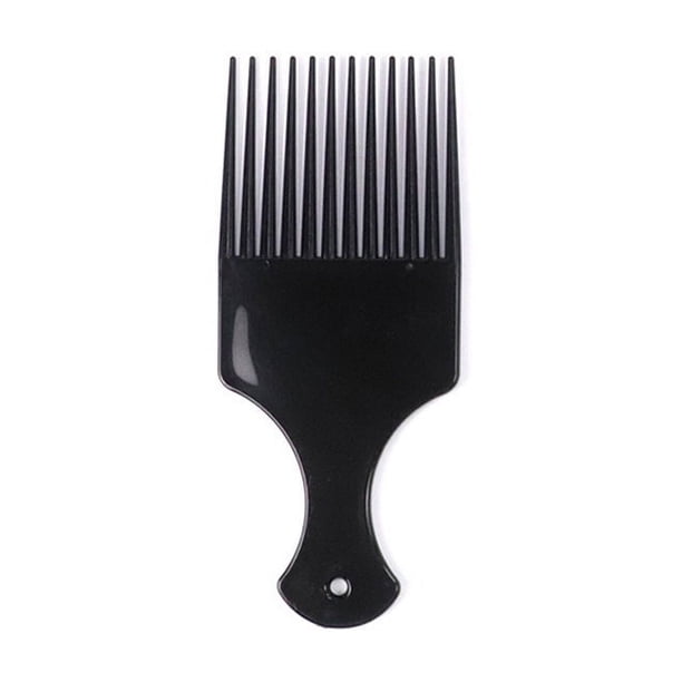 Peine de aceite retro, peine con forma de hombre, peine de dientes grandes, peine con textura en la espalda, peine de inserción de doble cara, peine de dientes anchos